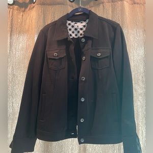 Isaac Mizrahi Black Cotton Women’s Jacket Large